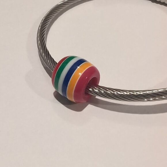 Rainbow Charm for Pandora Style Bracelet - Picture 3 of 4